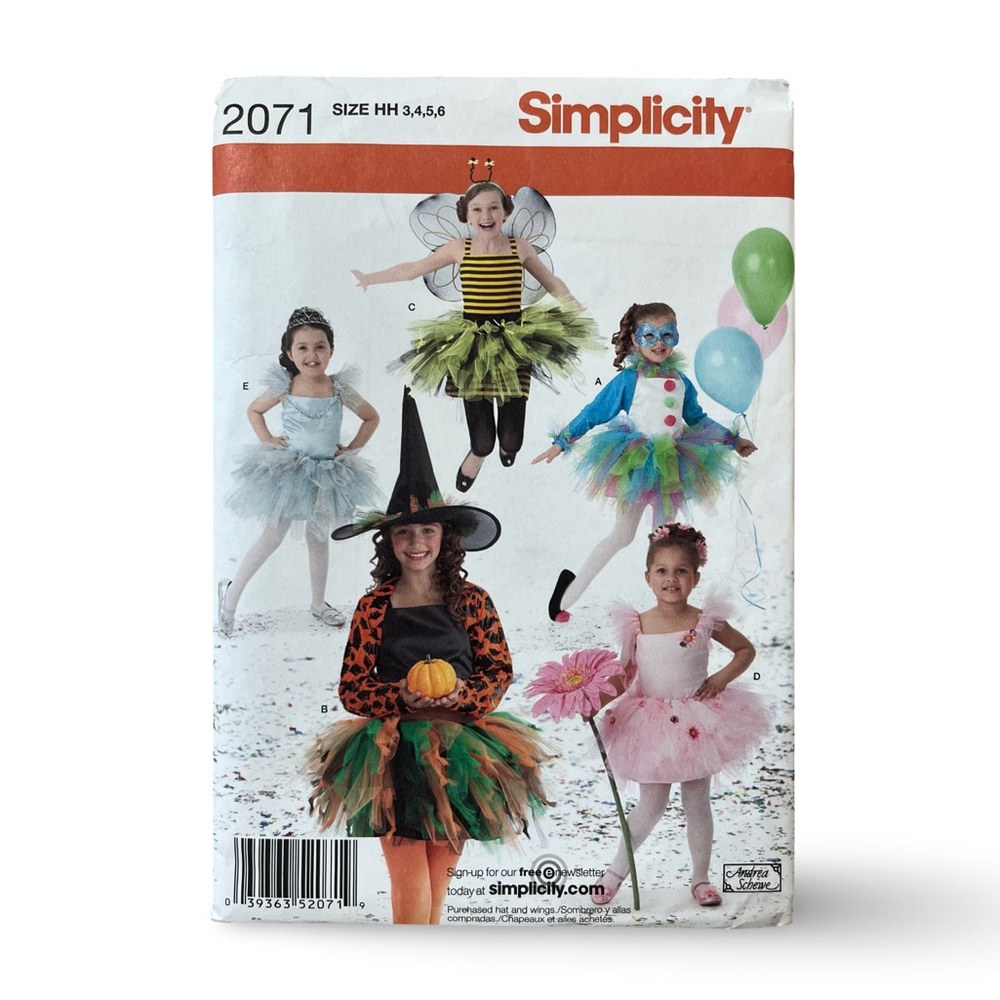 Simplicity Kids' Halloween Costumes Tutu Princess Flower Witch Bumblebee Dress